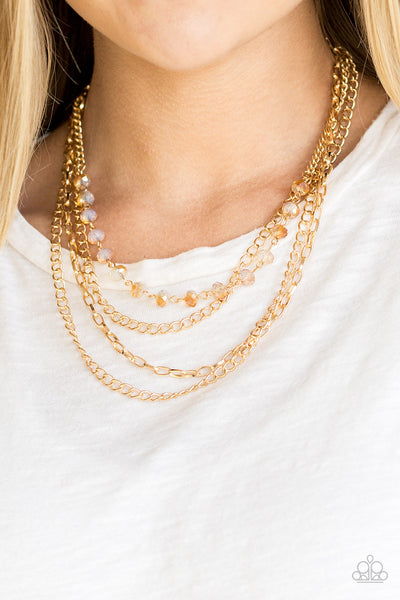 Extravagant Elegance Gold Necklace Set