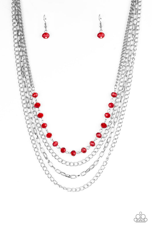 Extravagant Elegance Red Necklace Set