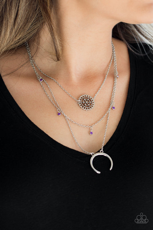 Lunar Lotus Purple Necklace Set