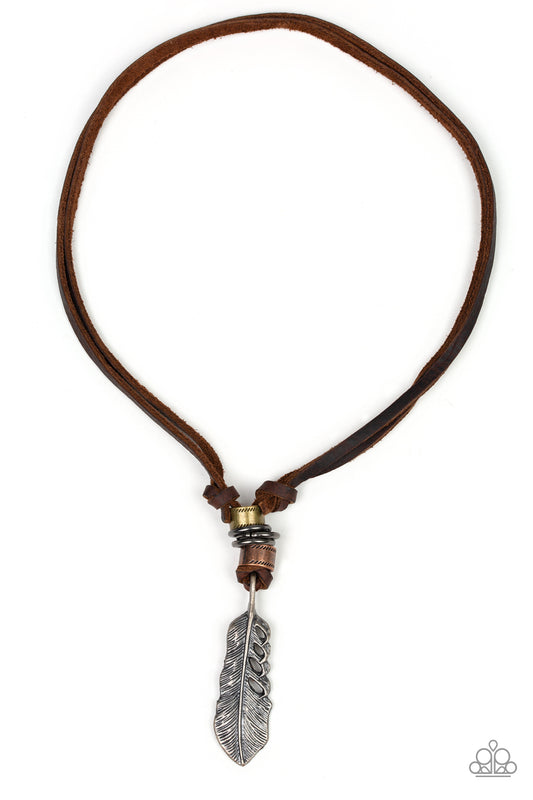 That QUILL Be The Day Brown Urban Necklace