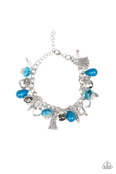 Charmingly Romantic Blue Charm Bracelet