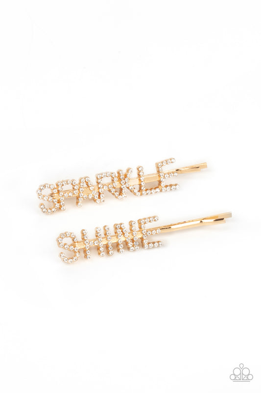 Center of the SPARKLE-verse Gold Bobby Pins
