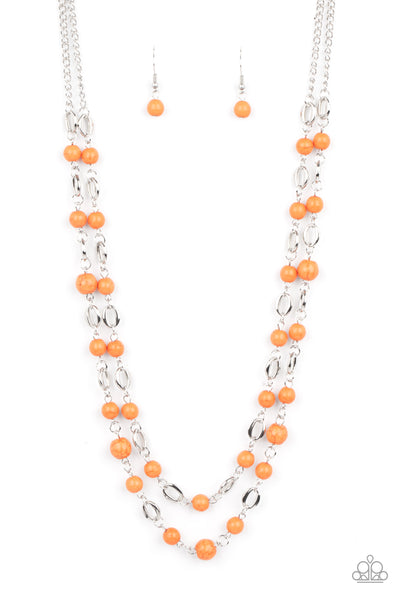 Essentially Earthy Orange Necklace Set