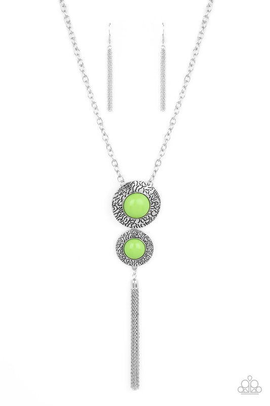 Abstract Artistry Green Necklace Set