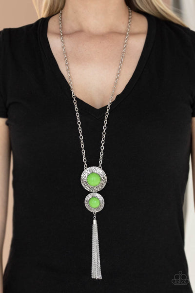 Abstract Artistry Green Necklace Set