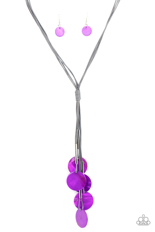 Tidal Tassels Purple Necklace Set
