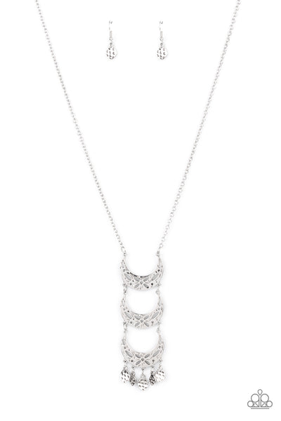 Half-Moon Child Silver Necklace Set