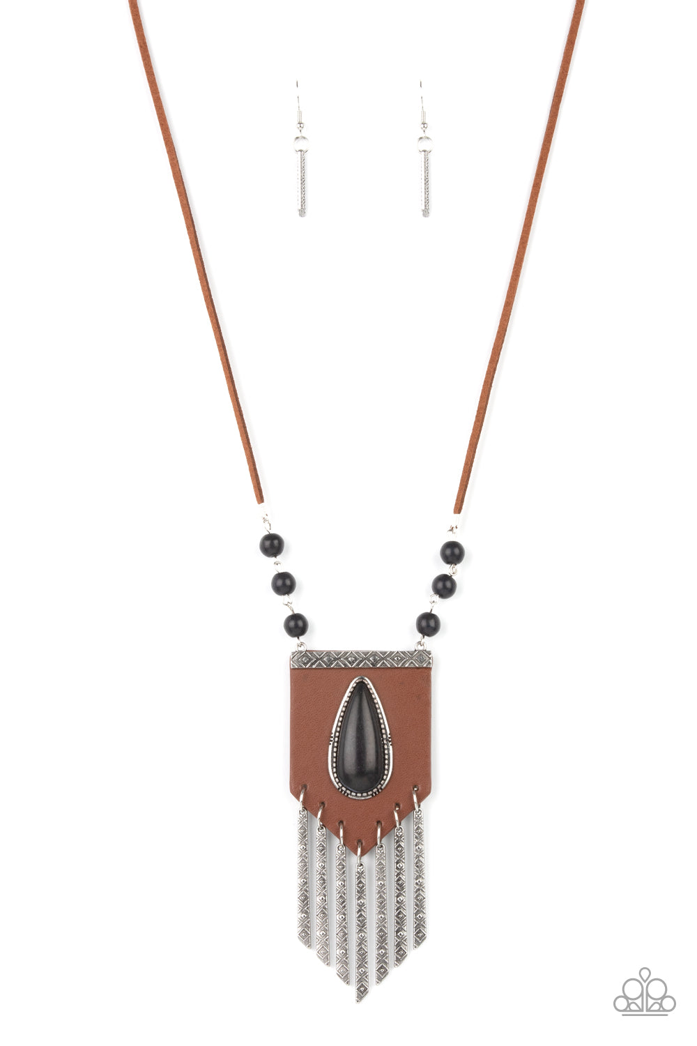 Enchantingly Tribal Black Necklace Set