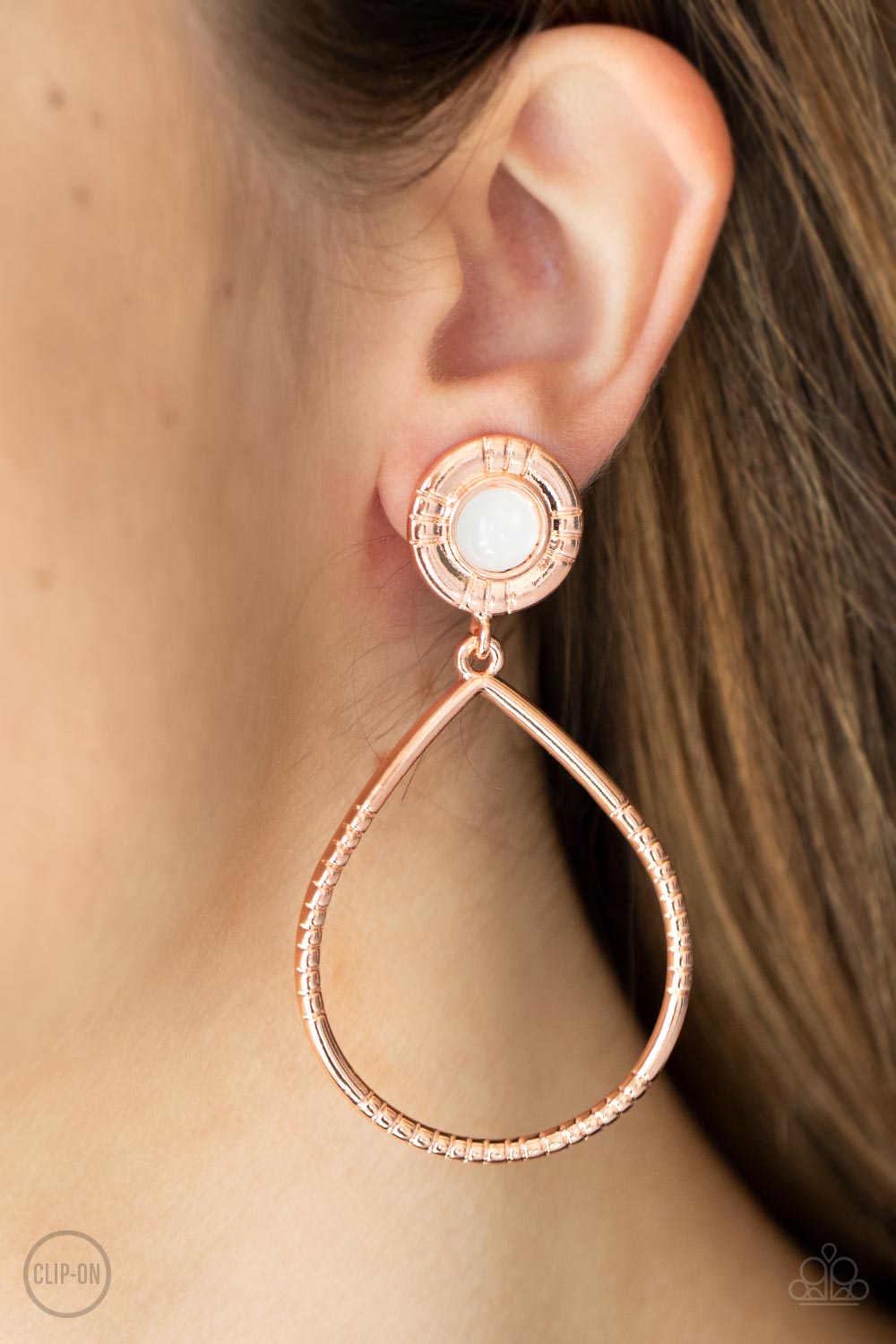 Fairytale Finish Copper Clip-On Earrings