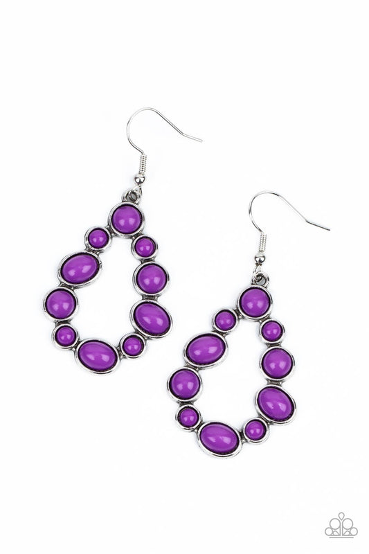 POP-ular Party Purple Earrings
