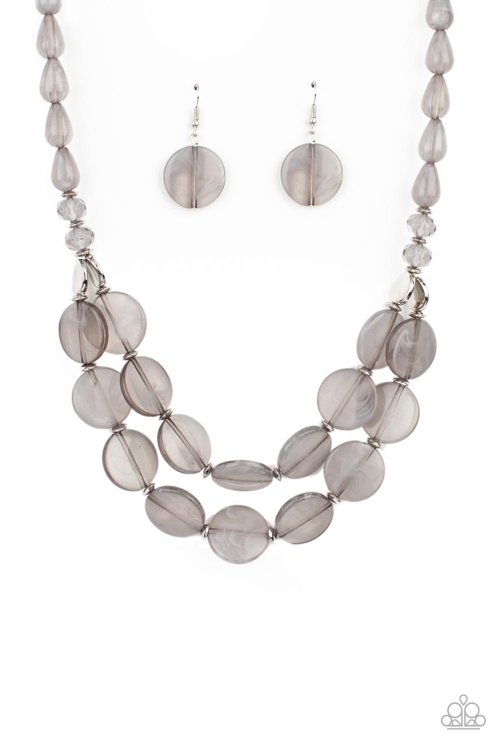 Beach Day Demure Silver Necklace Set