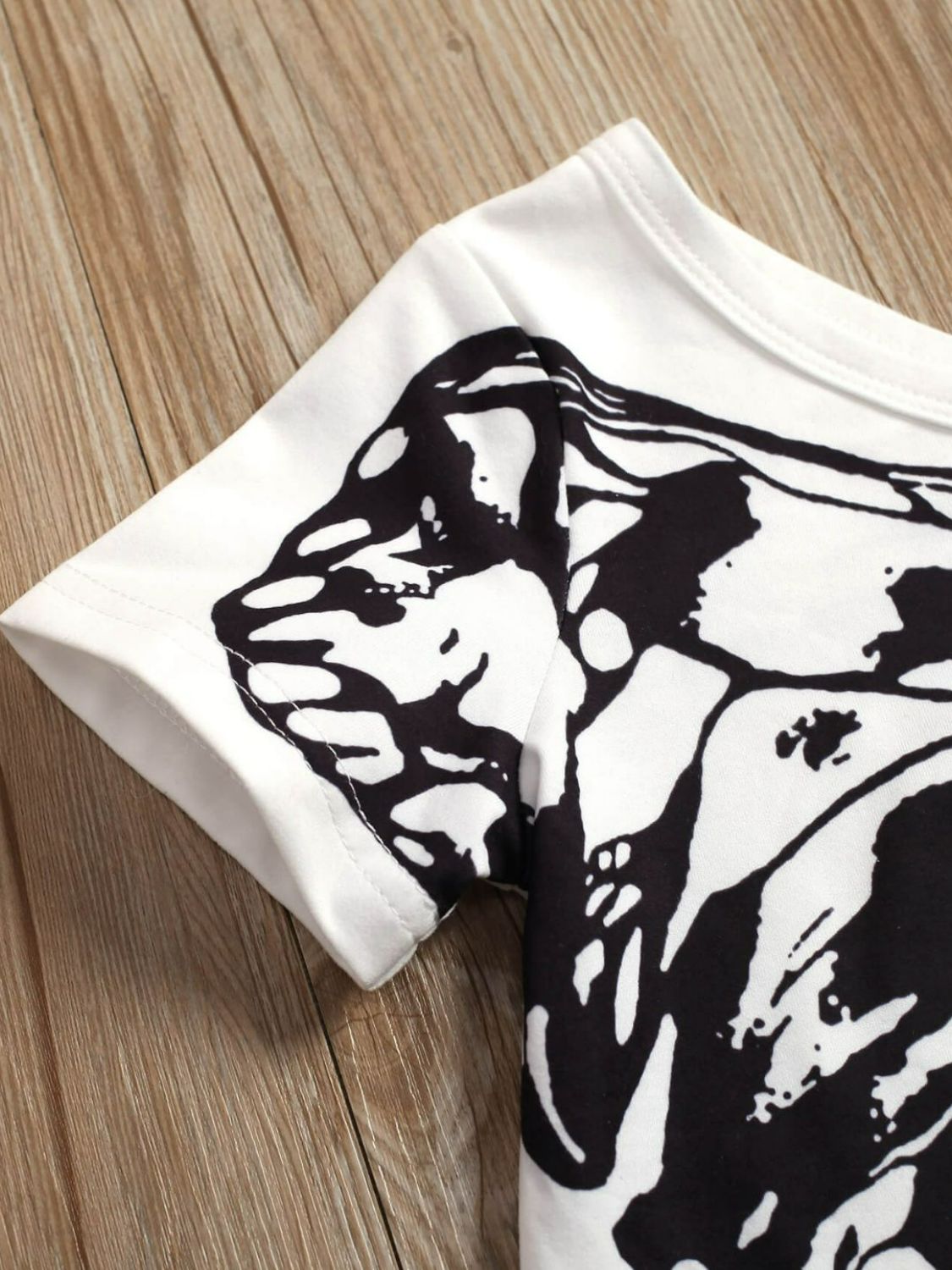 Girls Butterfly Graphic Asymmetrical Neck T-Shirt