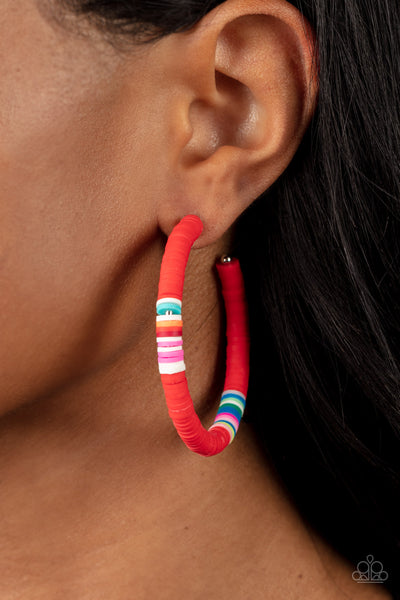 Colorfully Contagious Red Earrings