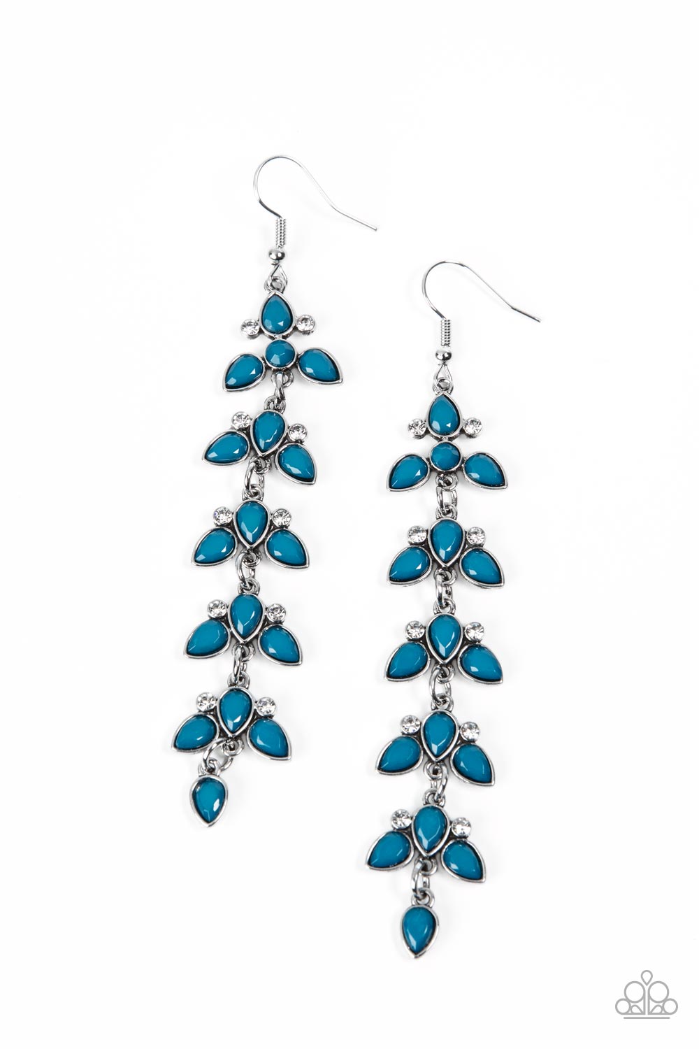 Fanciful Foliage Blue Earrings