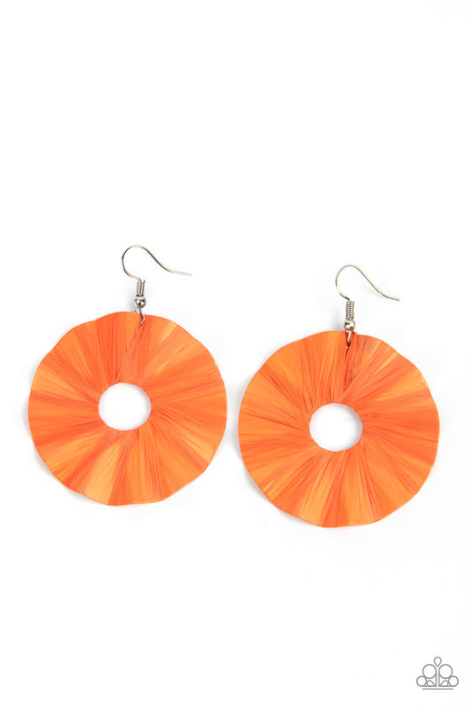 Fan the Breeze Orange Earrings